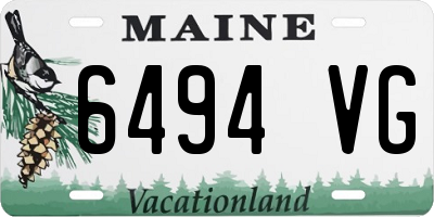 ME license plate 6494VG