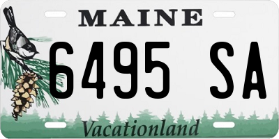 ME license plate 6495SA