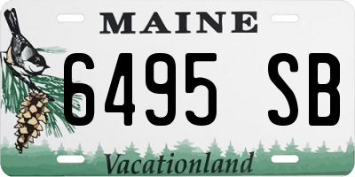 ME license plate 6495SB