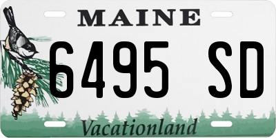 ME license plate 6495SD