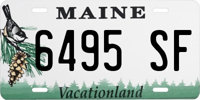 ME license plate 6495SF