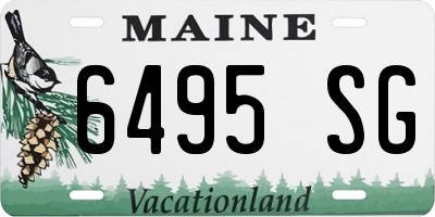 ME license plate 6495SG