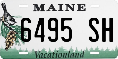 ME license plate 6495SH