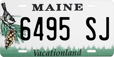 ME license plate 6495SJ