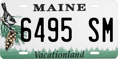 ME license plate 6495SM