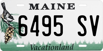 ME license plate 6495SV