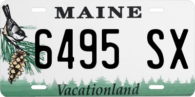 ME license plate 6495SX