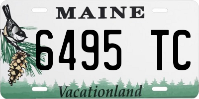 ME license plate 6495TC