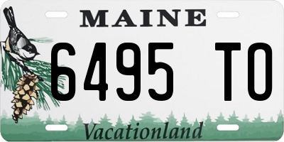 ME license plate 6495TO