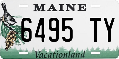 ME license plate 6495TY