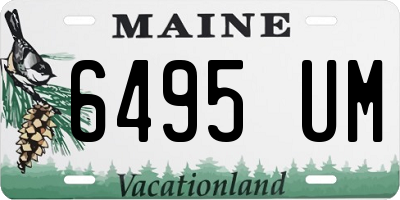 ME license plate 6495UM
