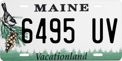 ME license plate 6495UV