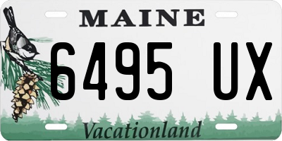 ME license plate 6495UX