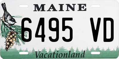 ME license plate 6495VD