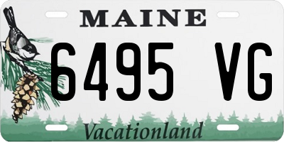 ME license plate 6495VG