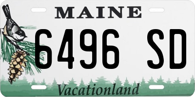 ME license plate 6496SD