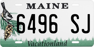 ME license plate 6496SJ