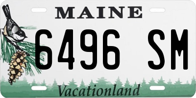 ME license plate 6496SM