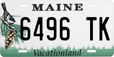 ME license plate 6496TK
