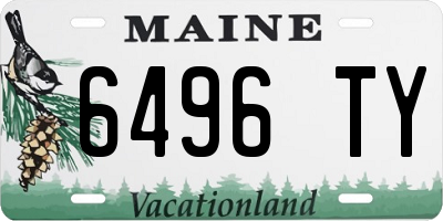 ME license plate 6496TY