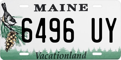 ME license plate 6496UY