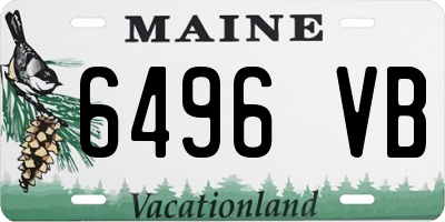 ME license plate 6496VB