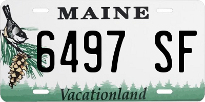 ME license plate 6497SF