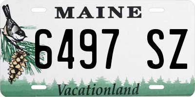 ME license plate 6497SZ