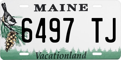 ME license plate 6497TJ