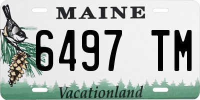 ME license plate 6497TM