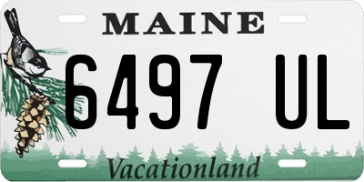 ME license plate 6497UL