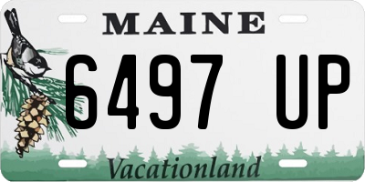 ME license plate 6497UP