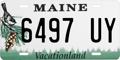 ME license plate 6497UY