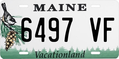 ME license plate 6497VF