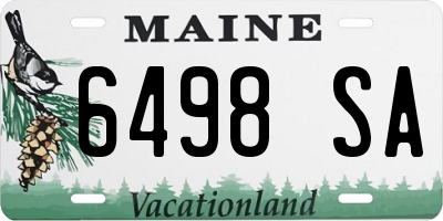 ME license plate 6498SA