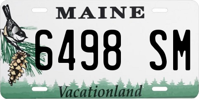 ME license plate 6498SM