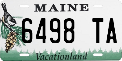 ME license plate 6498TA