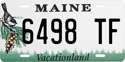 ME license plate 6498TF