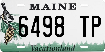 ME license plate 6498TP