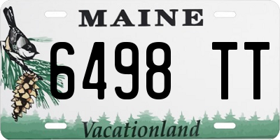 ME license plate 6498TT