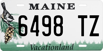 ME license plate 6498TZ