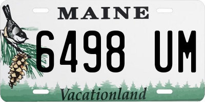 ME license plate 6498UM