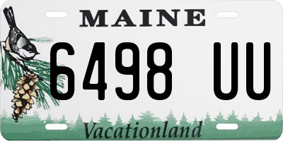 ME license plate 6498UU