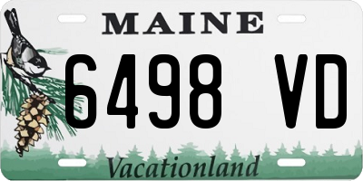 ME license plate 6498VD