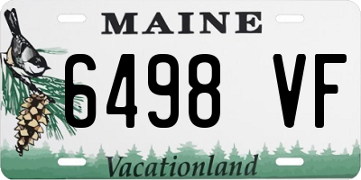 ME license plate 6498VF