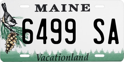 ME license plate 6499SA