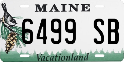 ME license plate 6499SB