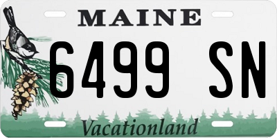 ME license plate 6499SN