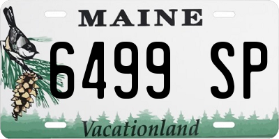 ME license plate 6499SP