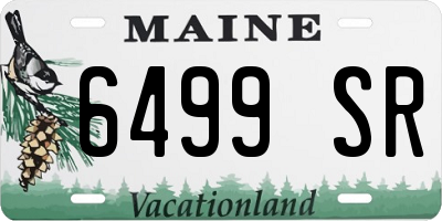ME license plate 6499SR